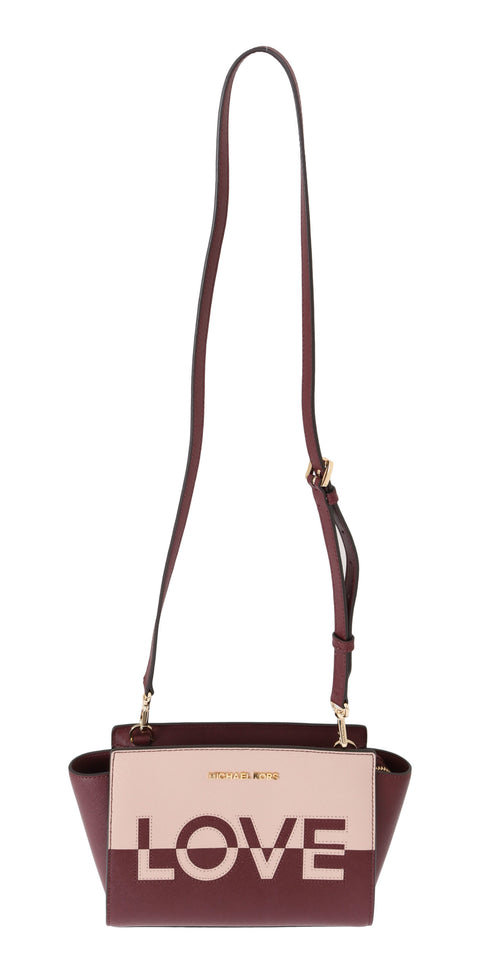Michael Kors Bordeaux SELMA Leather Shoulder Bag